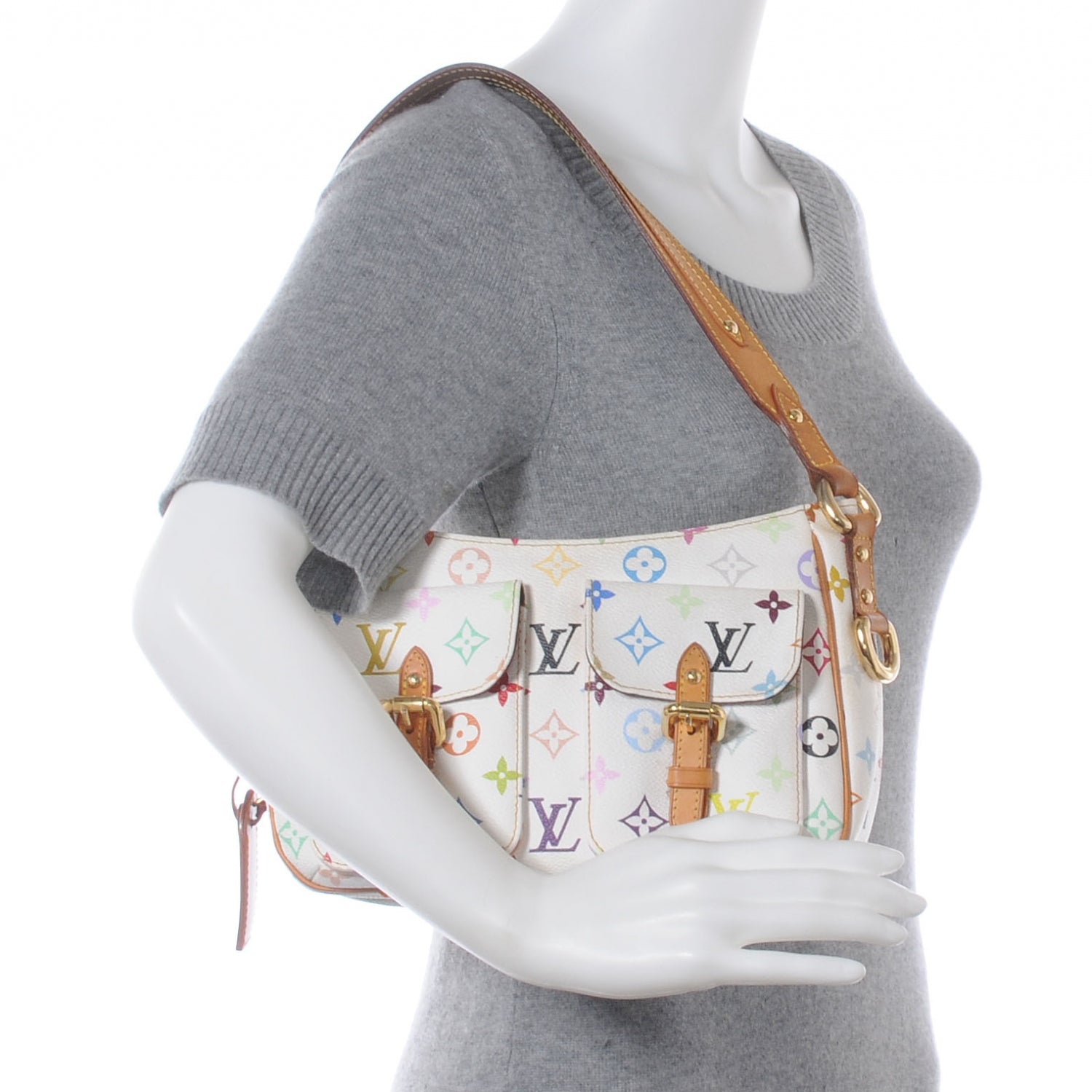 Louis Vuitton Monogram Multicolor Lodge PM White 2 of 7