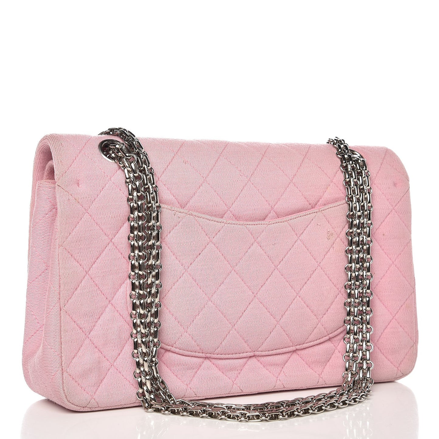 Jersey Quilted Medium Double Flap Pink