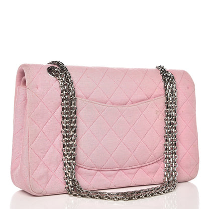 Chanel Jersey Quilted Medium Double Flap Pink 3 of 15