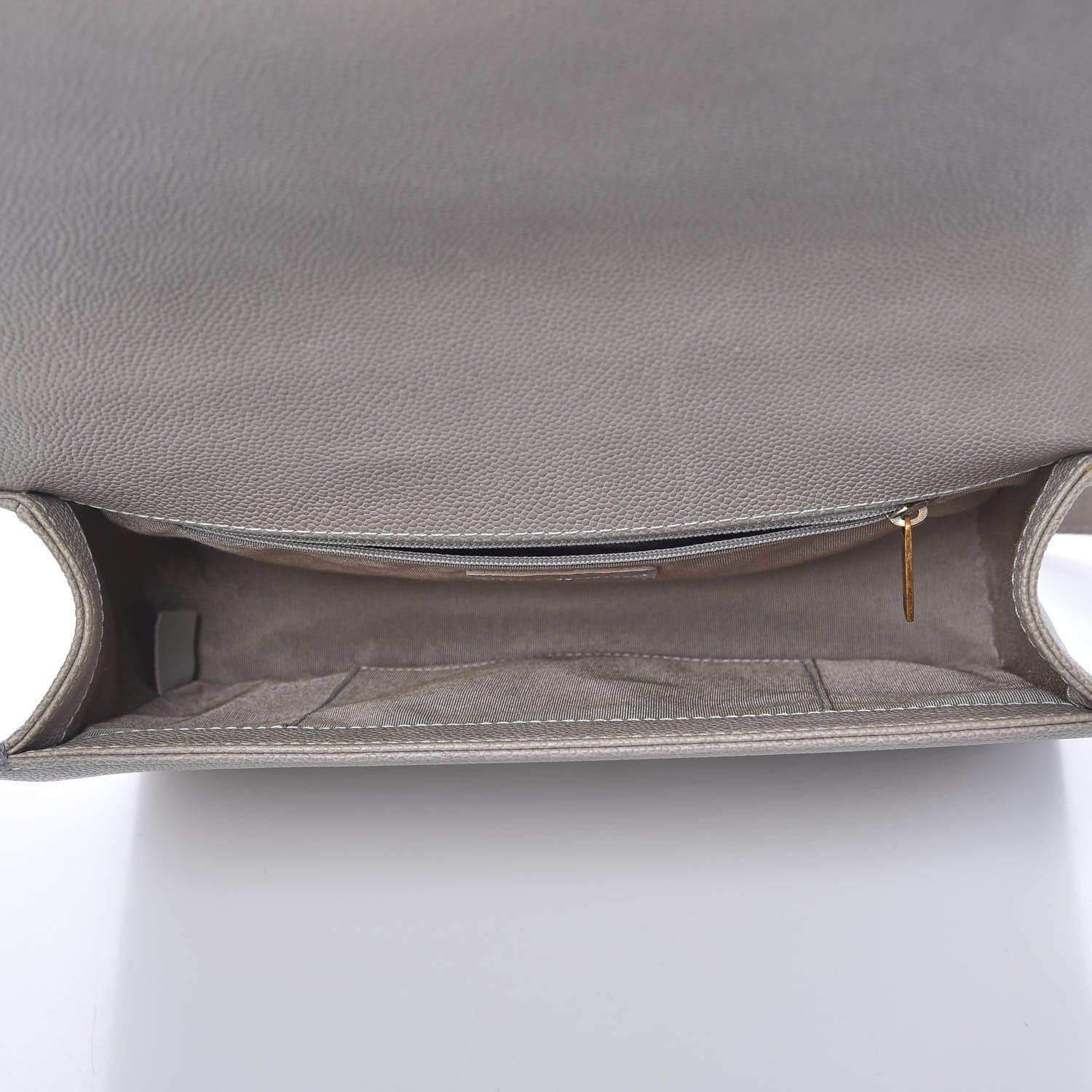 Chanel Caviar Quilted New Medium Boy Flap Light Grey 5 of 8