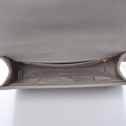 Chanel Caviar Quilted New Medium Boy Flap Light Grey 5 of 8