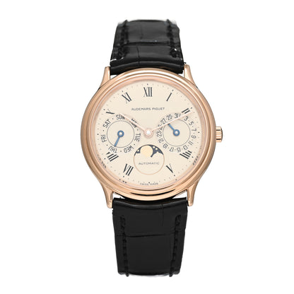 Audemars Piguet 18K Rose Gold Alligator 34mm Moonphase Calendar Classic Manual Winding Watch 25589OR.OO.0002XX.01 1 of 4