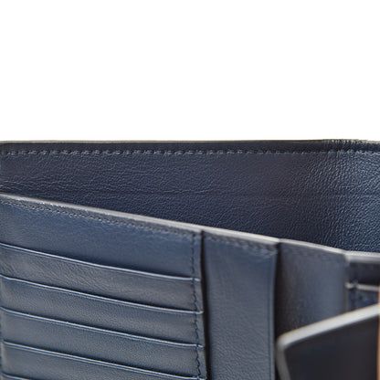 Celine Smooth Lambskin Small Frame Multifunction Wallet Steel Blue Plum 10 of 11