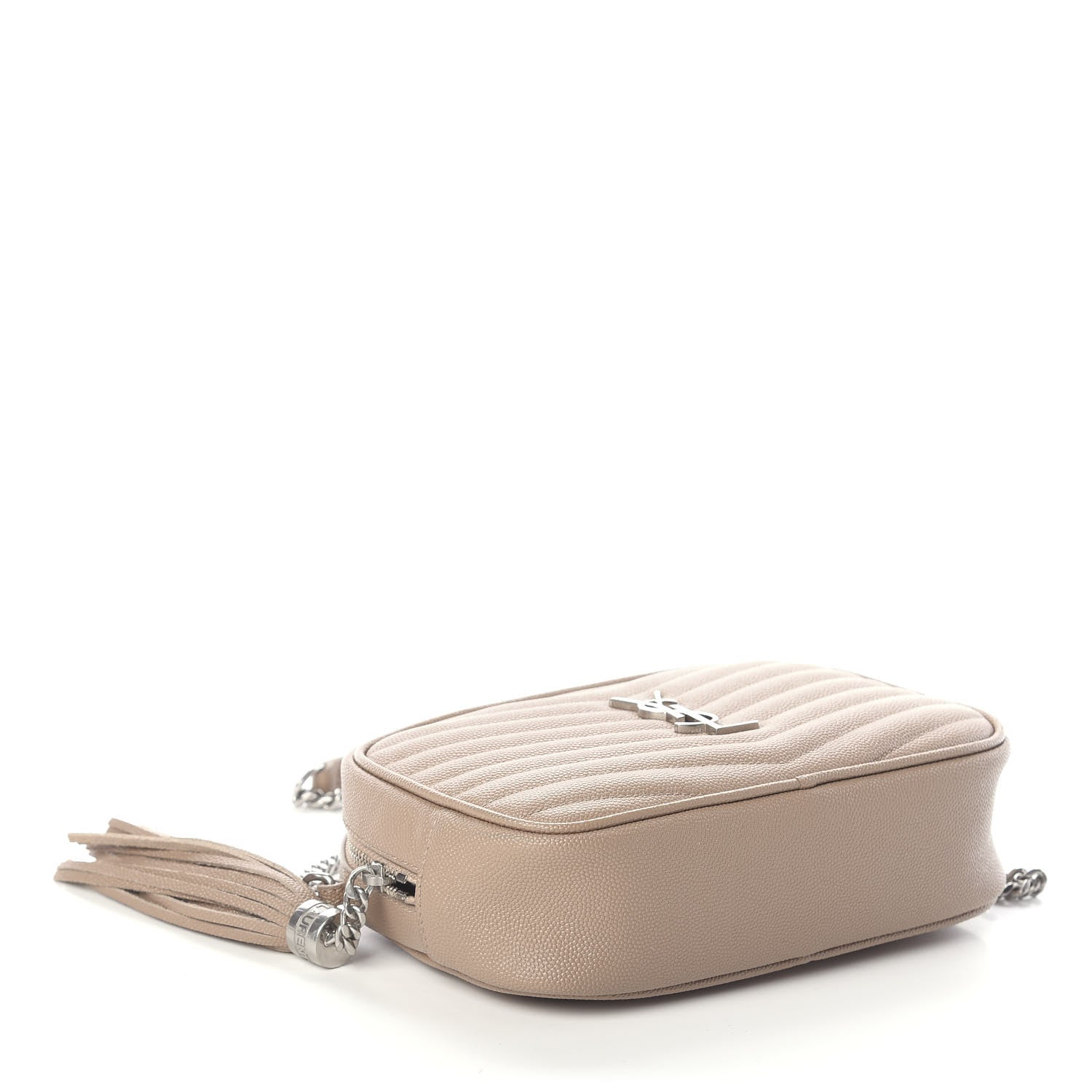 Saint Laurent Grain De Poudre Matelasse Monogram Mini Lou Camera Bag Gold Sand 3 of 7