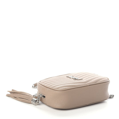 Saint Laurent Grain De Poudre Matelasse Monogram Mini Lou Camera Bag Gold Sand 3 of 7
