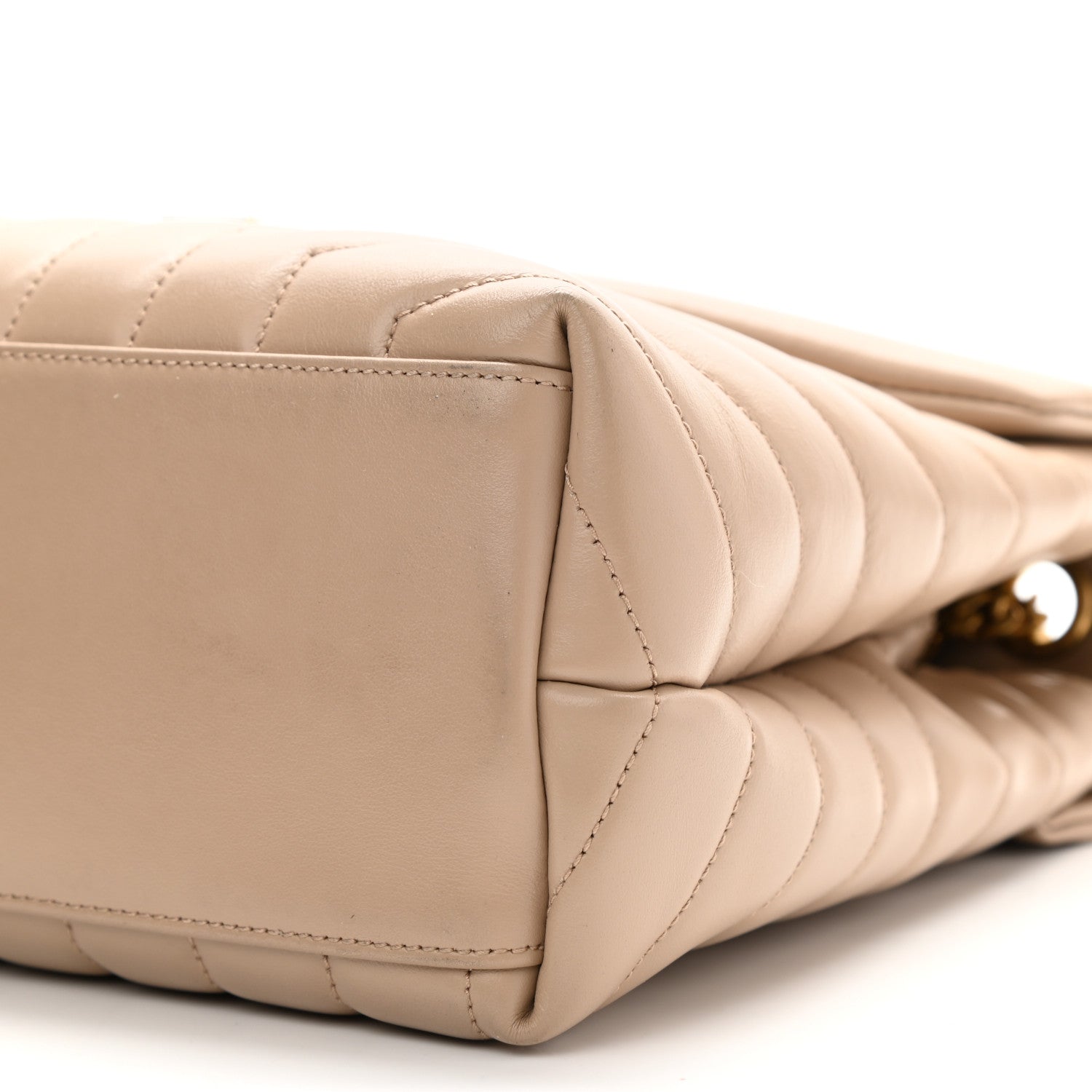 Saint Laurent Calfskin Y Quilted Monogram Medium Loulou Chain Satchel Light Natural 11 of 11