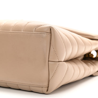 Saint Laurent Calfskin Y Quilted Monogram Medium Loulou Chain Satchel Light Natural 11 of 11