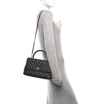 Chanel Caviar Quilted Small Coco Handle Flap Black 2 of 10