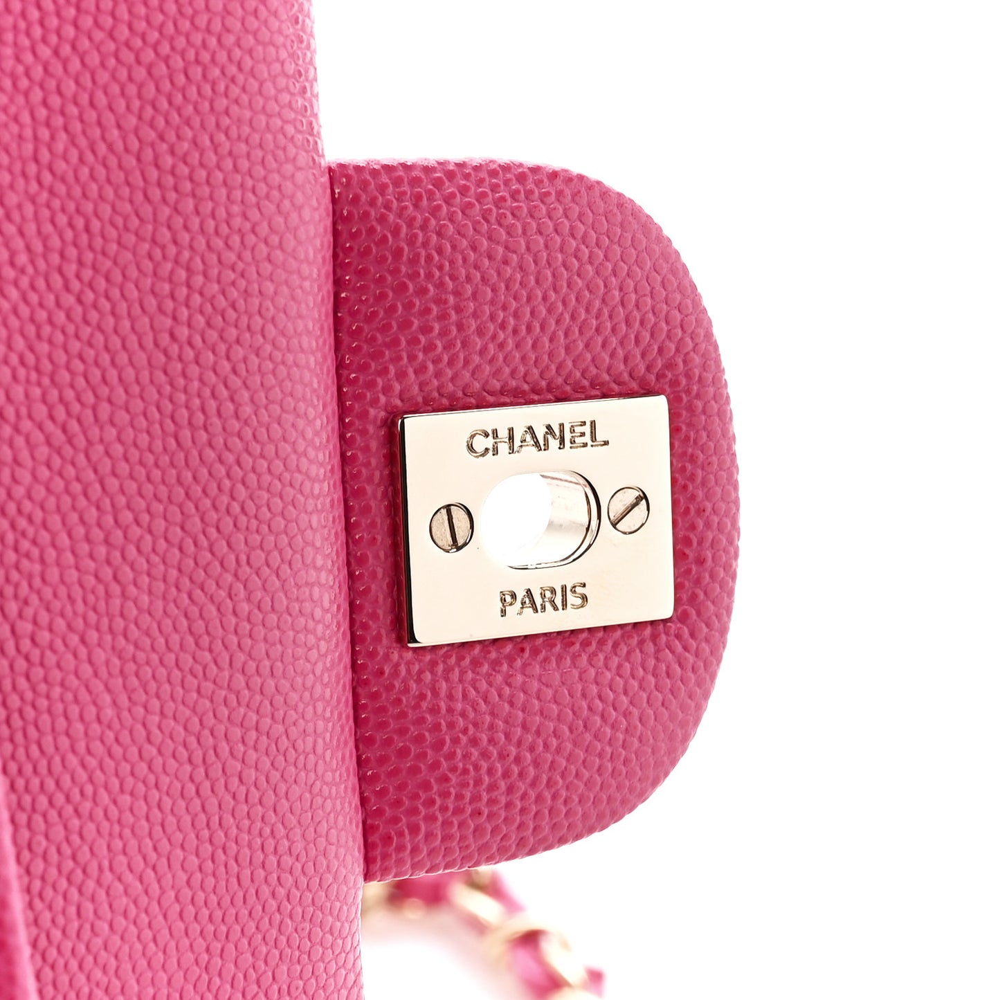 Caviar Quilted Medium Double Flap Pink