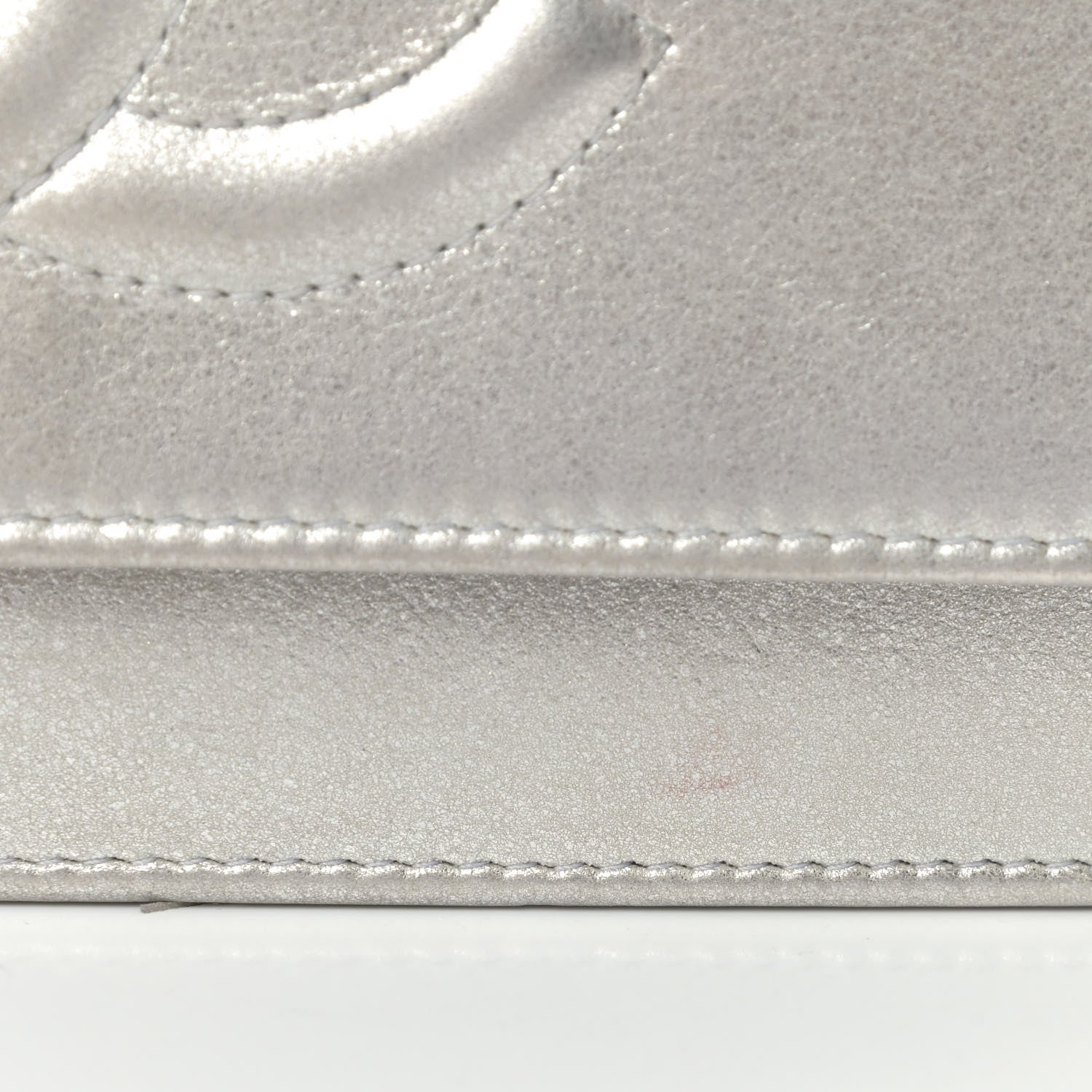 Chanel Metallic Lambskin Timeless Wallet on Chain WOC Silver 6 of 6