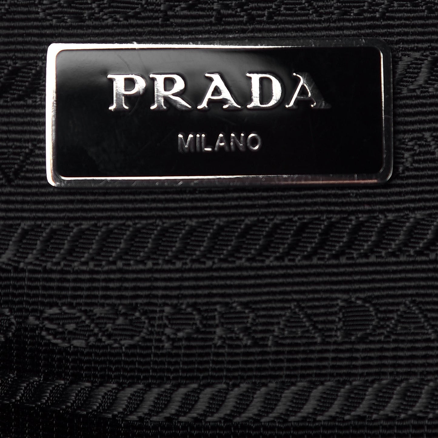 Tessuto Nylon Vela Saffiano Large Backpack Black