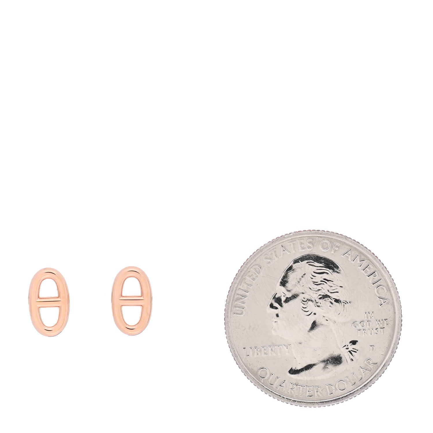 Hermes 18K Rose Gold TPM Farandole Stud Earrings 2 of 6