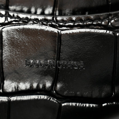 Balenciaga Shiny Supple Calfskin Crocodile Embossed Brass Hardware Neo Classic City Black 6 of 10