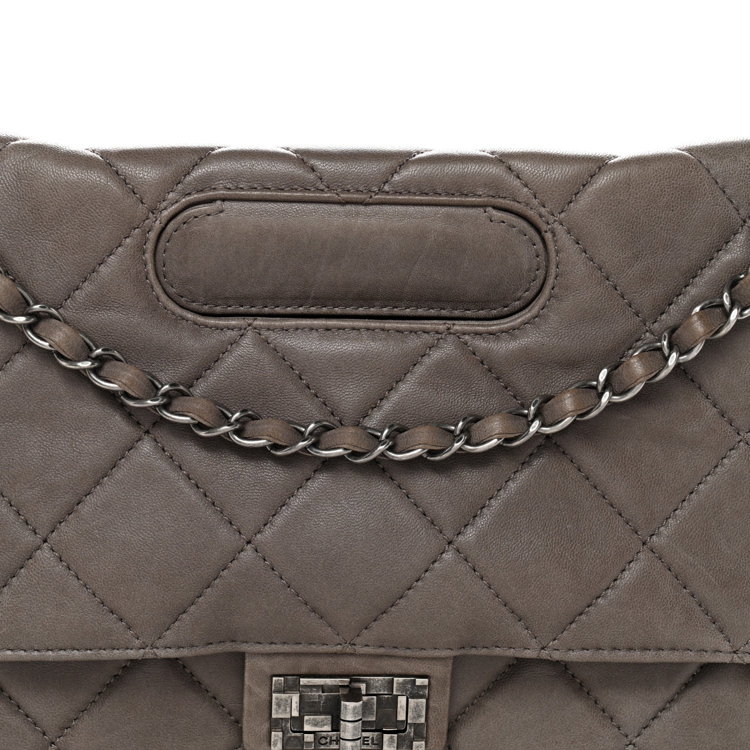 Chanel Washed Lambskin Jumbo Take Away Flap Grey 8 of 12