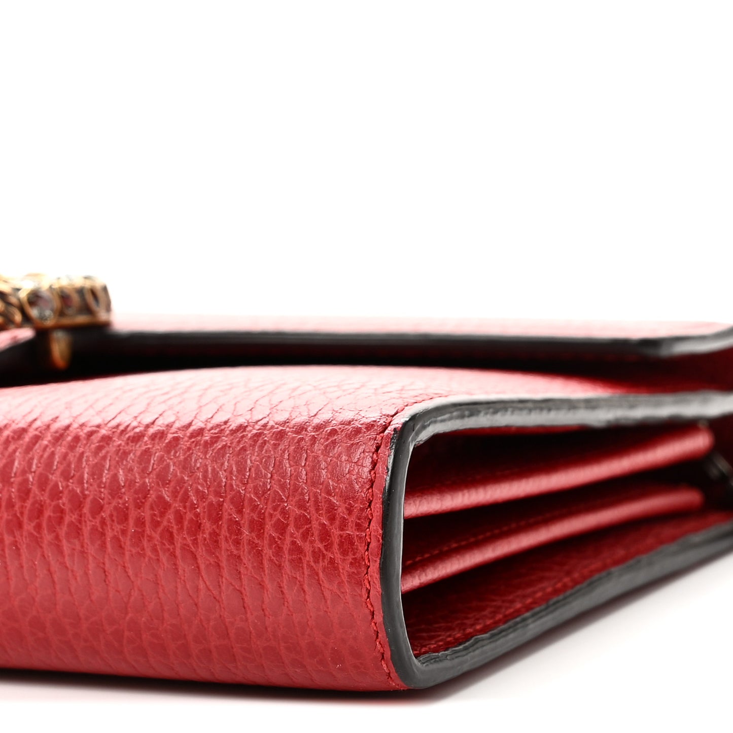 Calfskin Mini Dionysus Chain Wallet Hibiscus Red