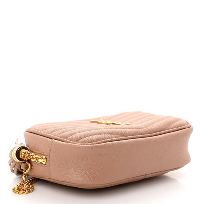 Saint Laurent Grain De Poudre Matelasse Monogram Mini Lou Camera Bag Vintage Peach 4 of 9