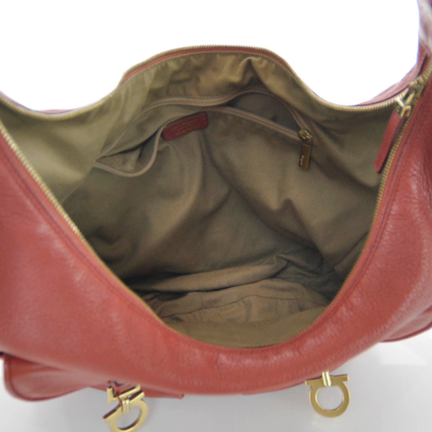 FASHIONPHILE SALVATOREFERRAGAMOLeatherGanciniHoboRed 6 of 7