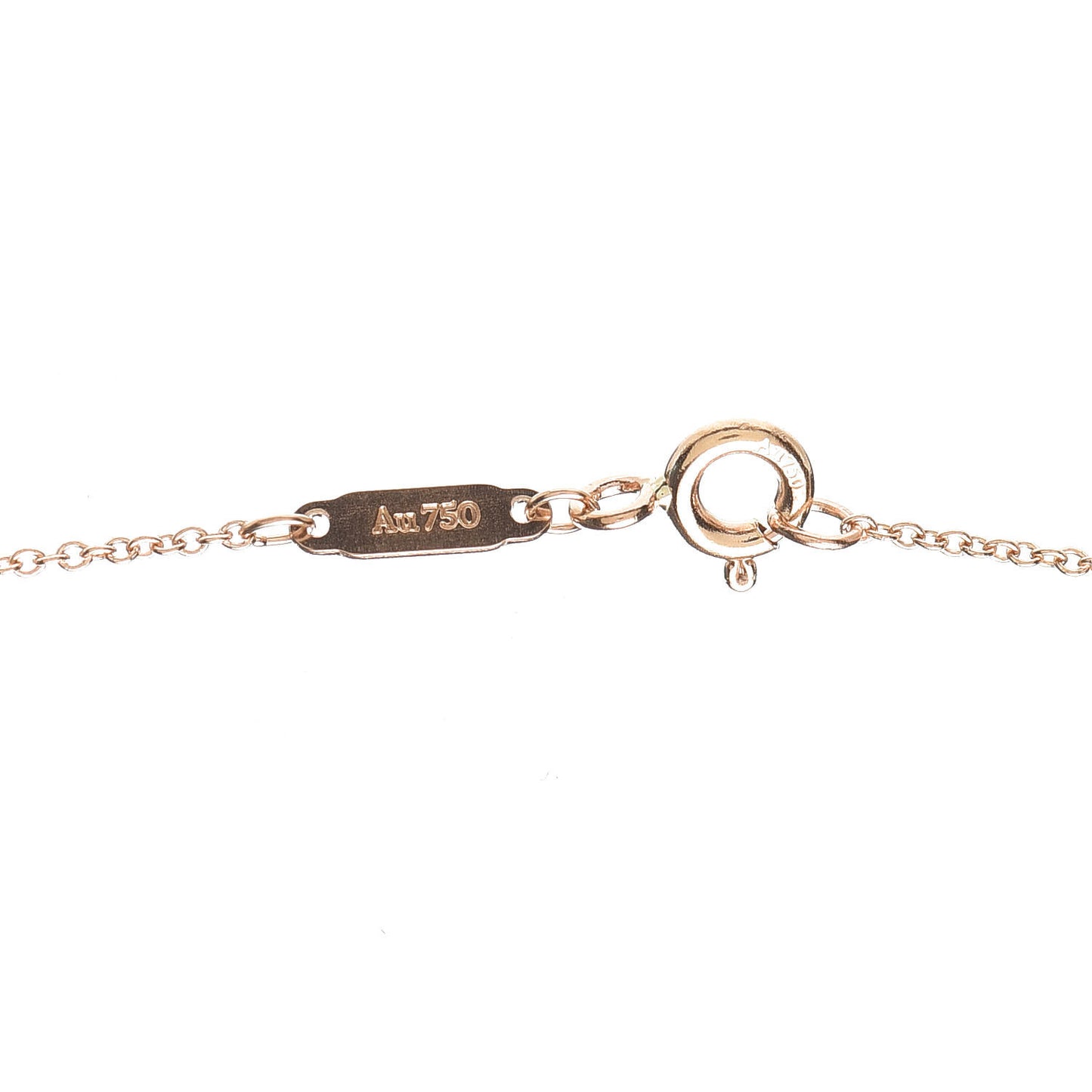 18K Rose Gold Diamond Small Ampersand Pendant Necklace