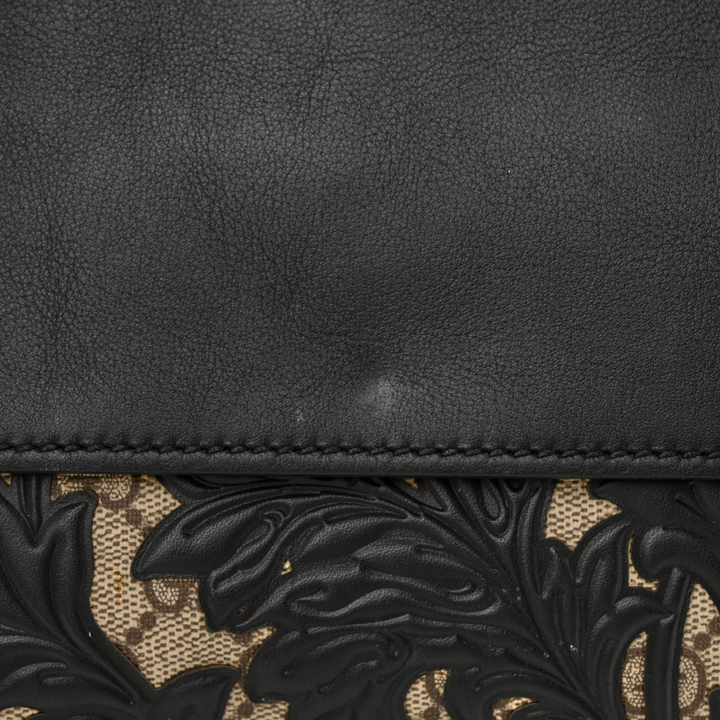 GG Supreme Monogram Arabesque Medium Dionysus Shoulder Bag Black
