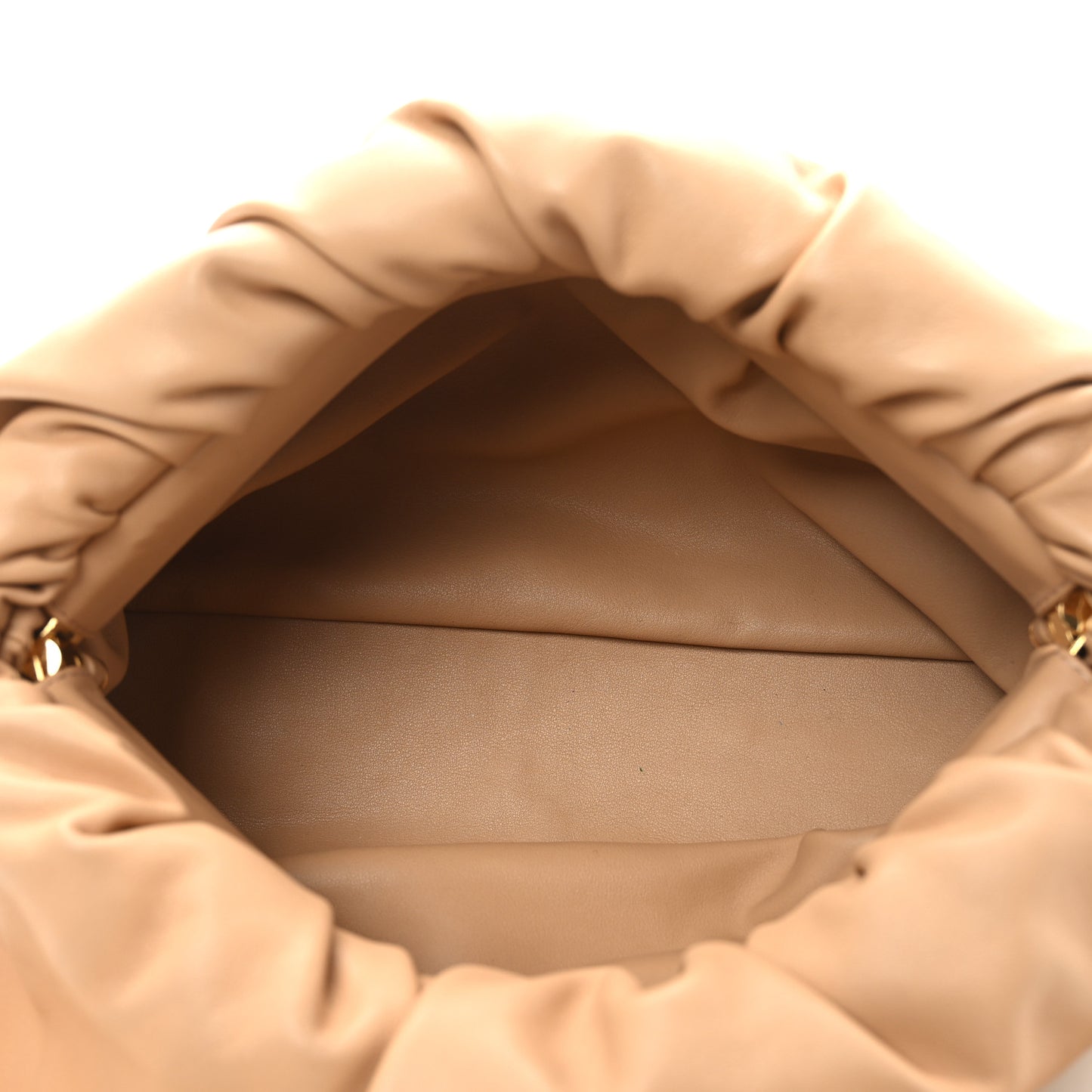 Calfskin Chain Pouch Almond