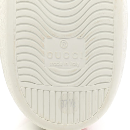 Gucci Calfskin Ayers Web Womens Ace Bow Lace Sneakers 37.5 White 6 of 13