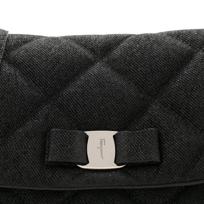 Salvatore Ferragamo Shiny Canvas Quilted Gelly Bag Black 8 of 13