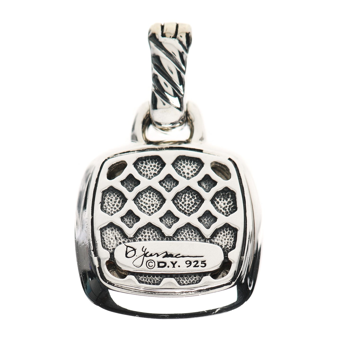 Sterling Silver Black Orchid Diamond 11mm Albion Enhancer Pendant