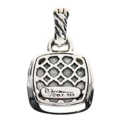 David Yurman Sterling Silver Black Orchid Diamond 11mm Albion Enhancer Pendant 3 of 3