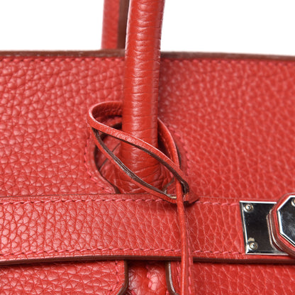 Hermes Taurillon Clemence JPG Shoulder Birkin II 42 Rouge Vif 12 of 15