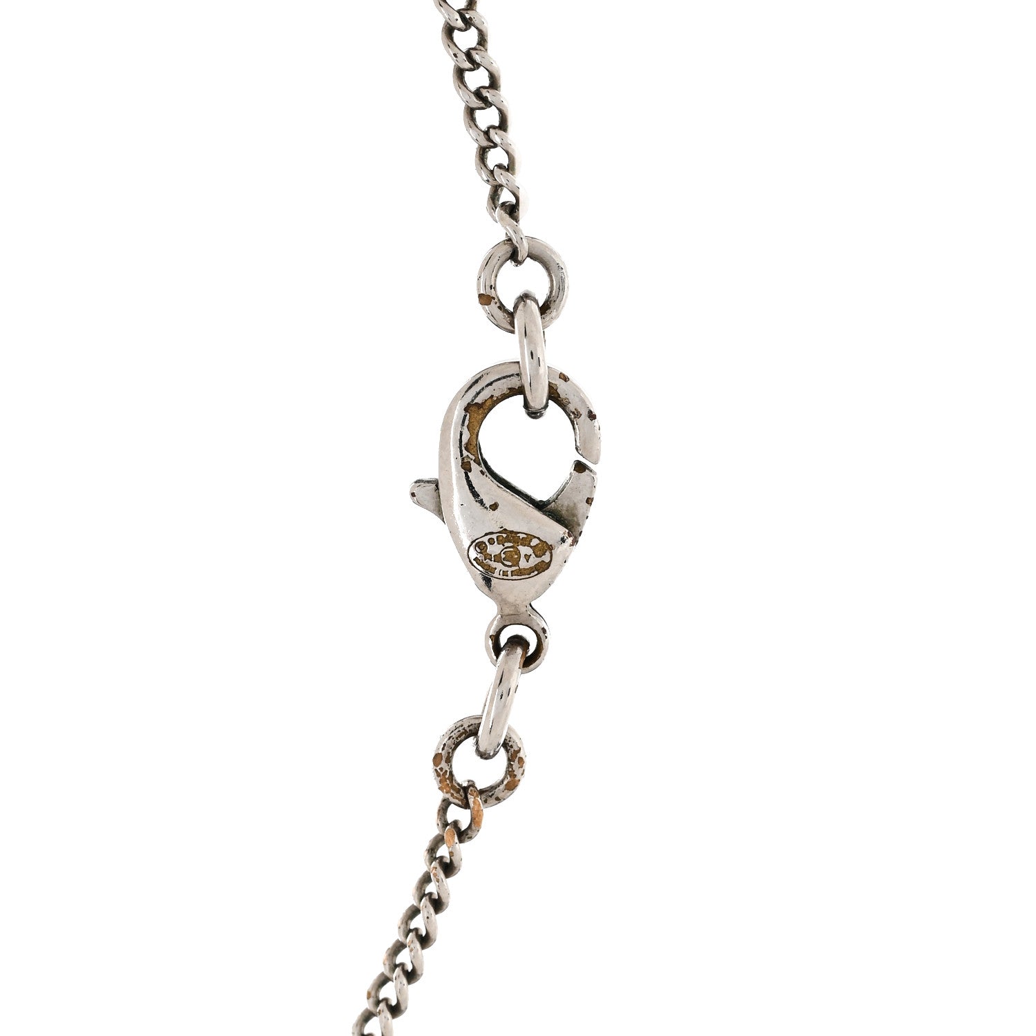 Chanel Crystal Timeless CC Necklace Silver 5 of 6