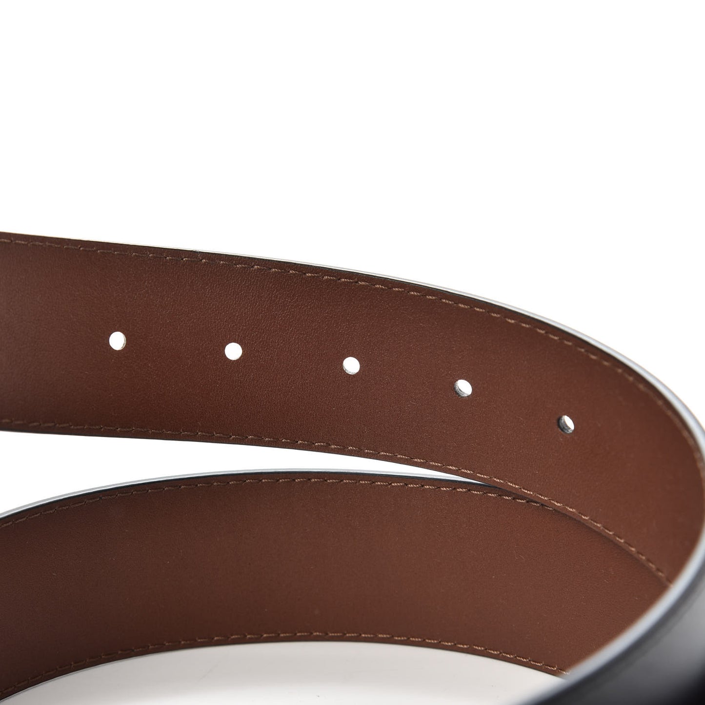 Calfskin 40mm LV Pyramide Reversible Belt 95 38 Black