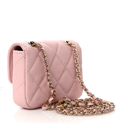 Chanel Caviar Quilted Flap Chain Waist Bag Pink 3 of 11