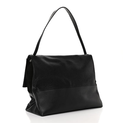 Celine Shrunken Lambskin All Soft Shoulder Bag Black 3 of 14