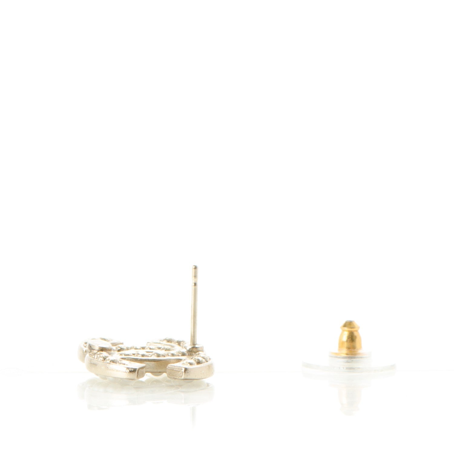 Chanel Pearl CC Earrings Gold 4 of 5