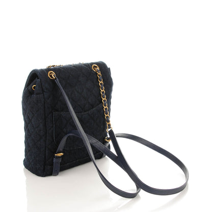 Chanel Washed Denim Quilted Small Urban Spirit Backpack Dark Blue 3 of 7