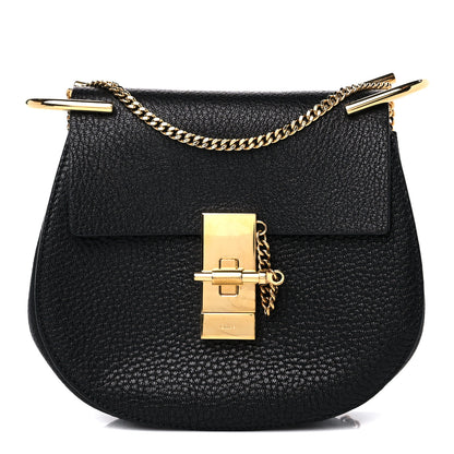Chloe Grained Lambskin Mini Drew Shoulder Bag Black 1 of 8
