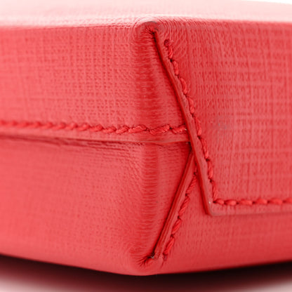 Balenciaga Squared Calfskin Logo Shopping Phone Holder Bag Red 8 of 9