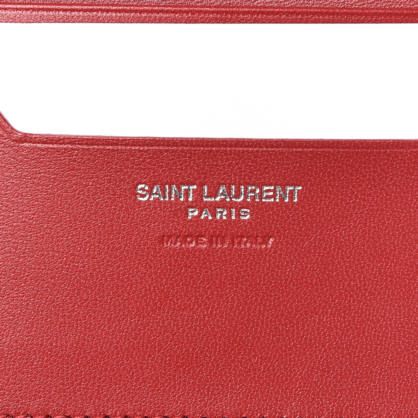 Calfskin Monogram Compact Wallet Red