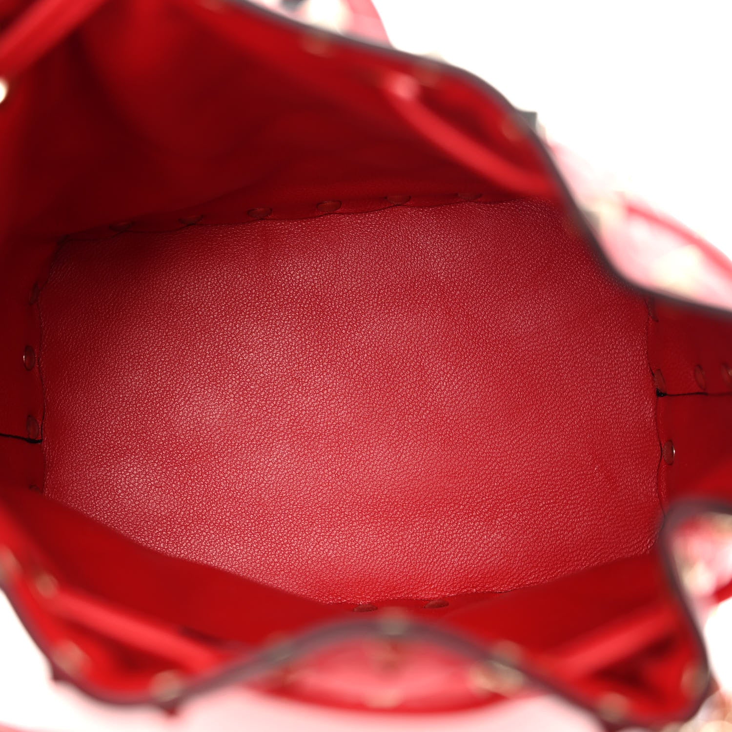 Valentino Garavani Nappa Mini Rockstud Spike Bucket Bag Rouge Pur 5 of 9