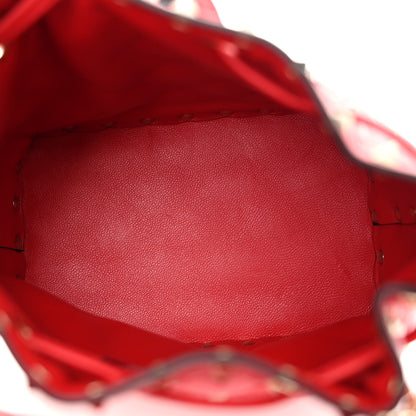 Valentino Garavani Nappa Mini Rockstud Spike Bucket Bag Rouge Pur 5 of 9