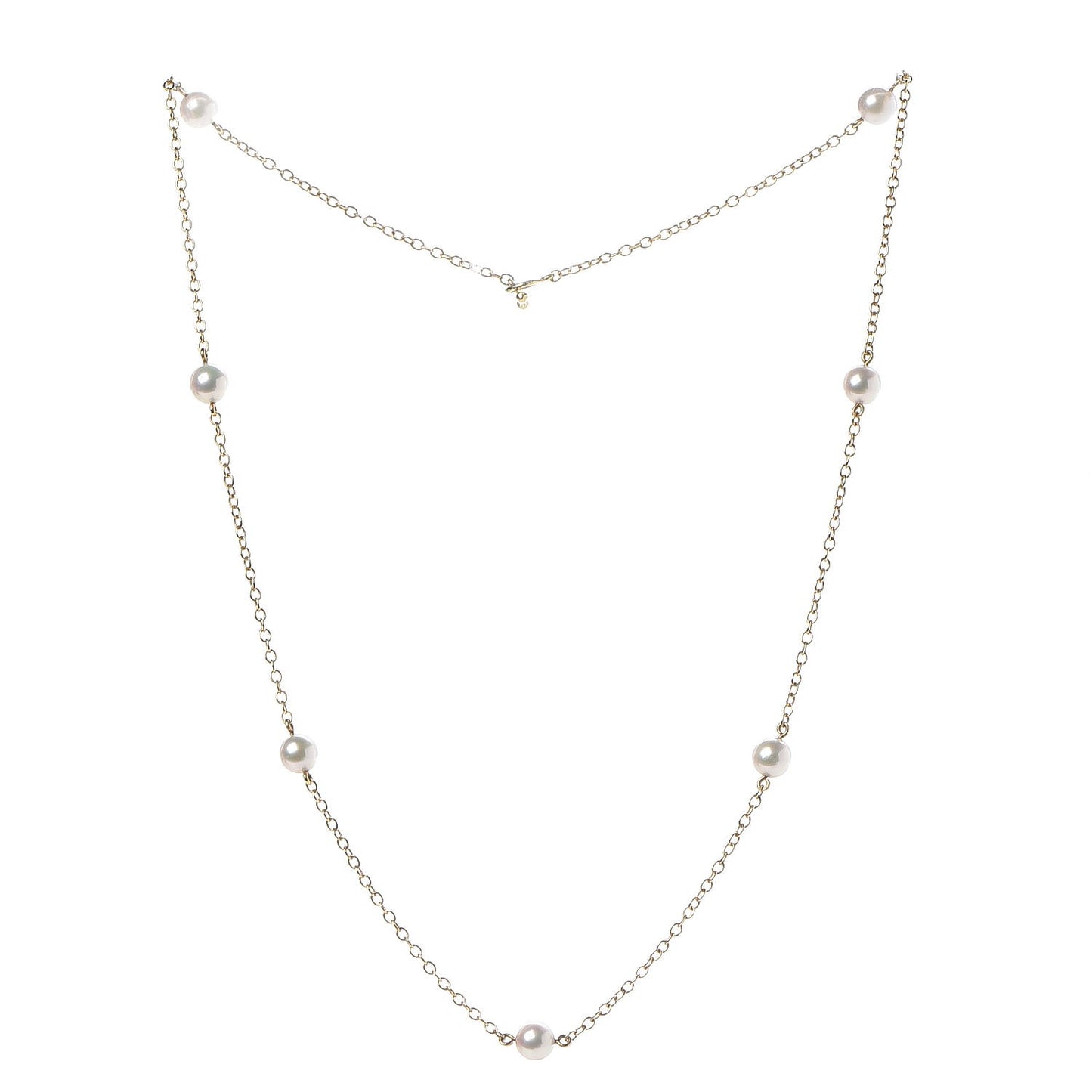 18K Yellow Gold 5-5.5mm Elsa Peretti Pearls By The Yard Necklace