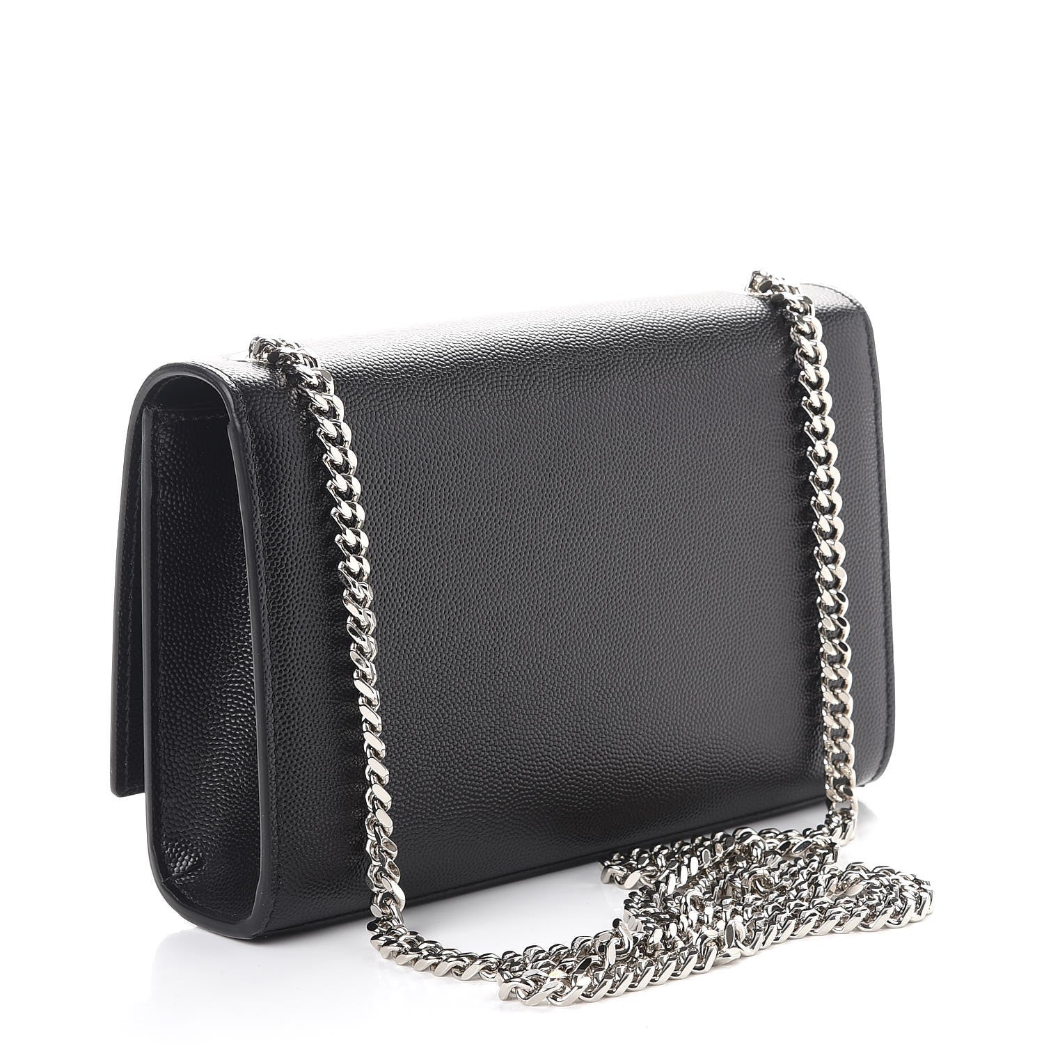 Saint Laurent Grain De Poudre Small Monogram Kate Satchel Black 4 of 8