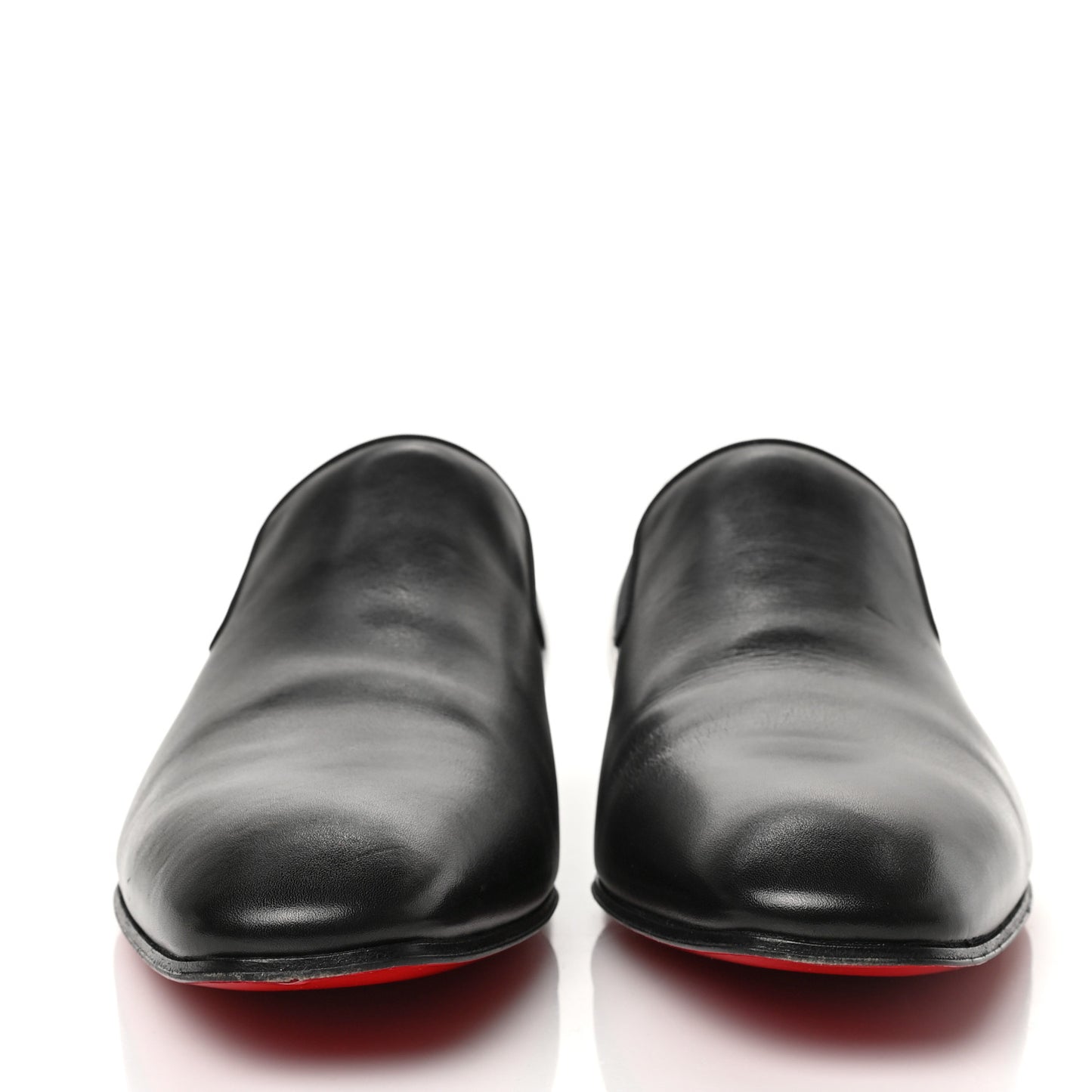 Mens Calfskin Brosse Dandelion Flat Loafers 36.5 Black