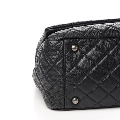 Chanel Calfskin Quilted XXL Travel Flap Bag Black 7 of 10