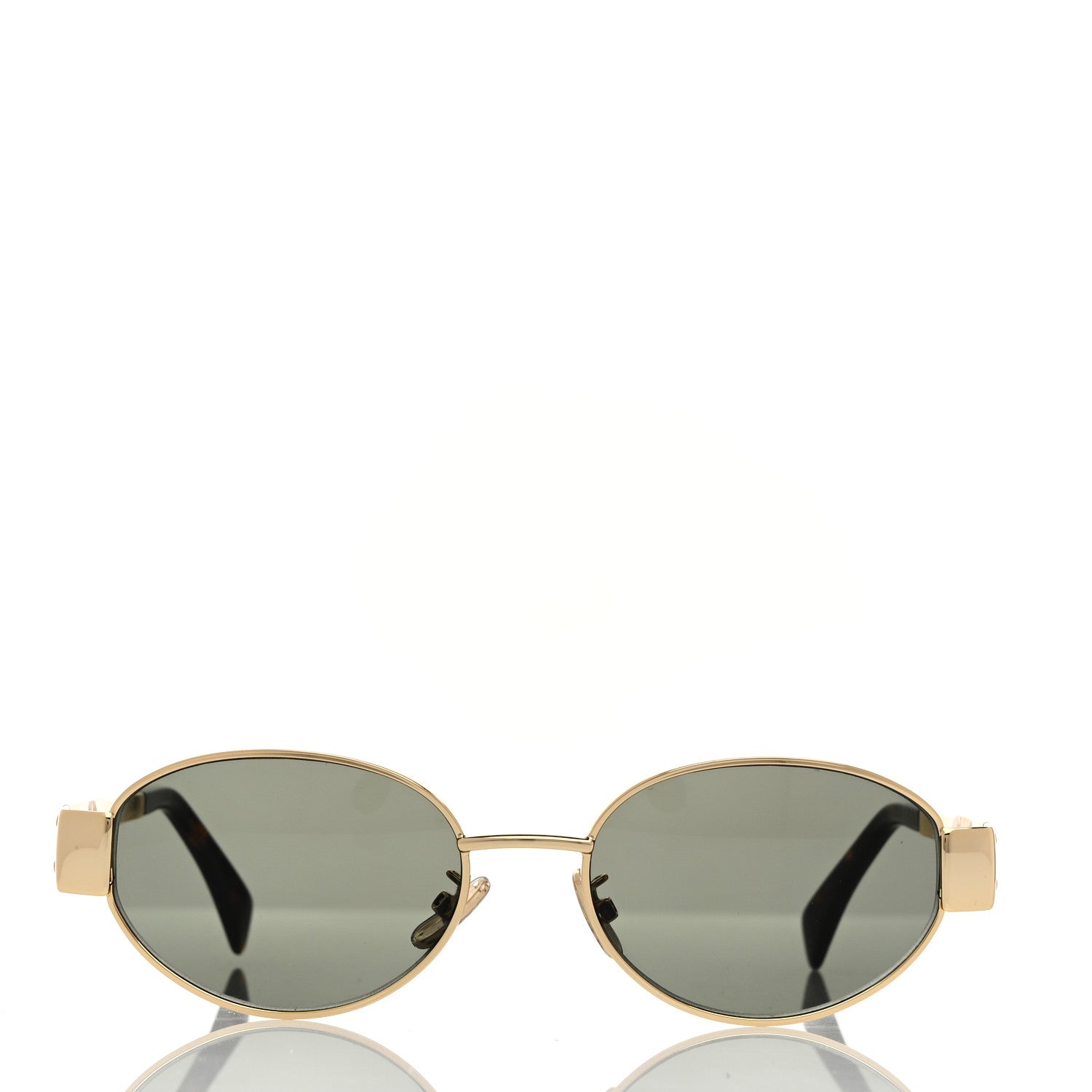 Celine Metal Triomphe 01 Sunglasses CL40235U Gold Green 2 of 7