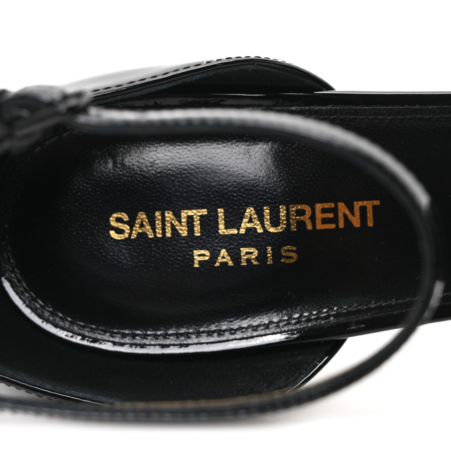 Patent Calfskin Opyum 85 Sandals 41 Black Gold