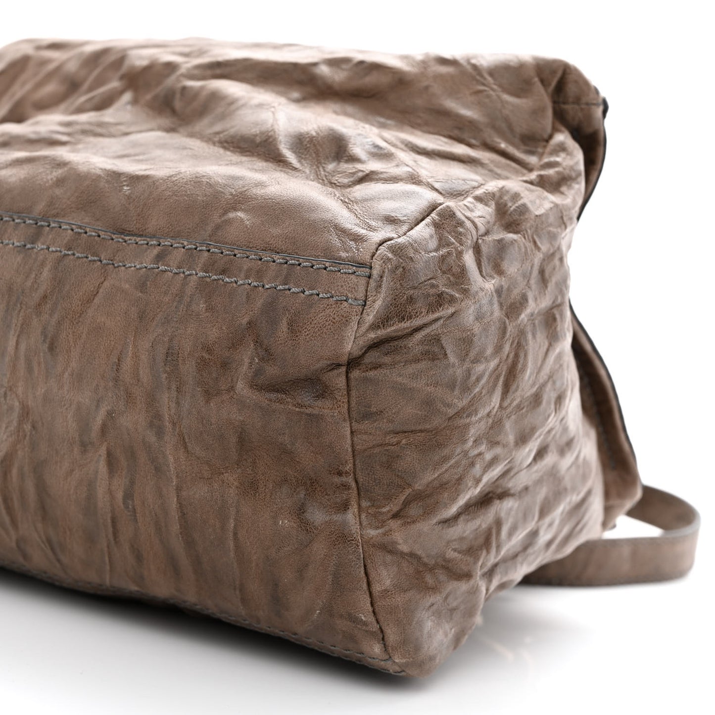 Tumbled Sheepskin Small Pandora Charcoal