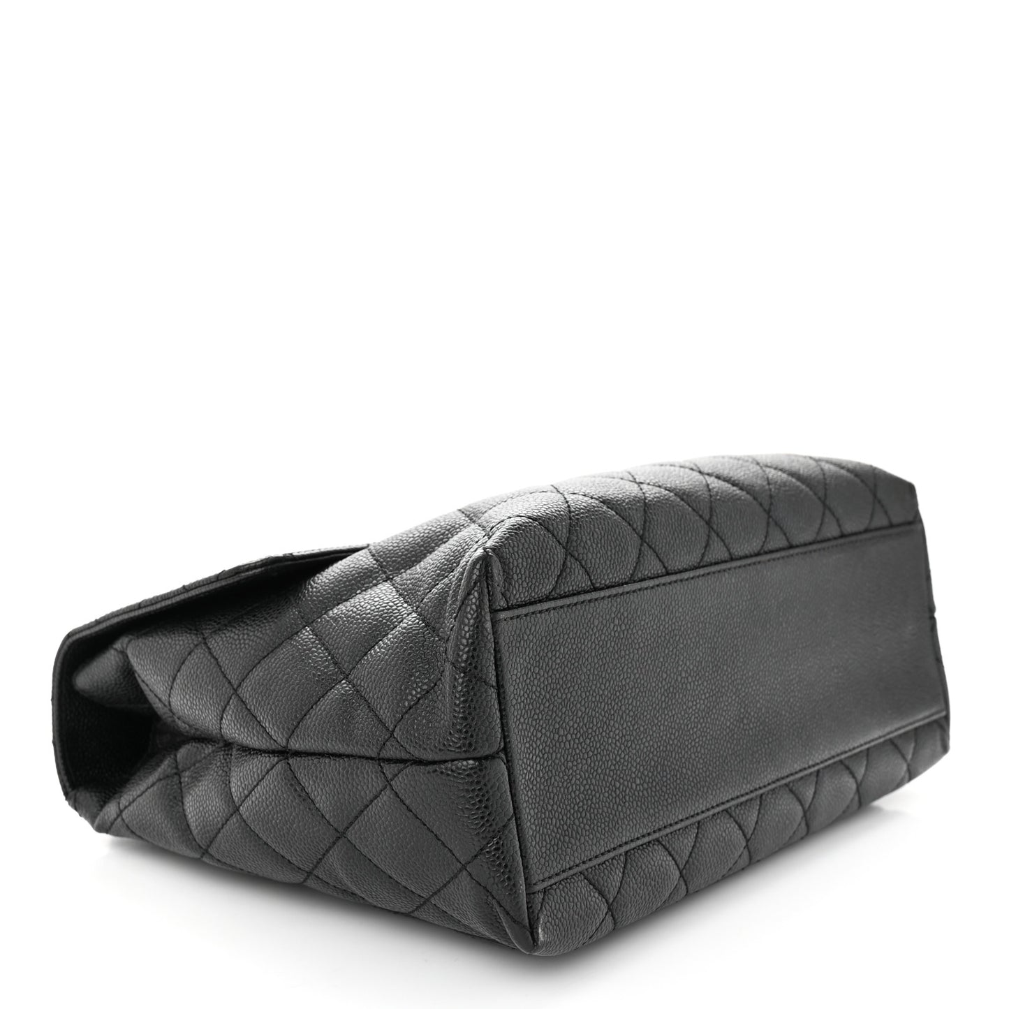 Caviar Quilted Jumbo Kelly Flap Black