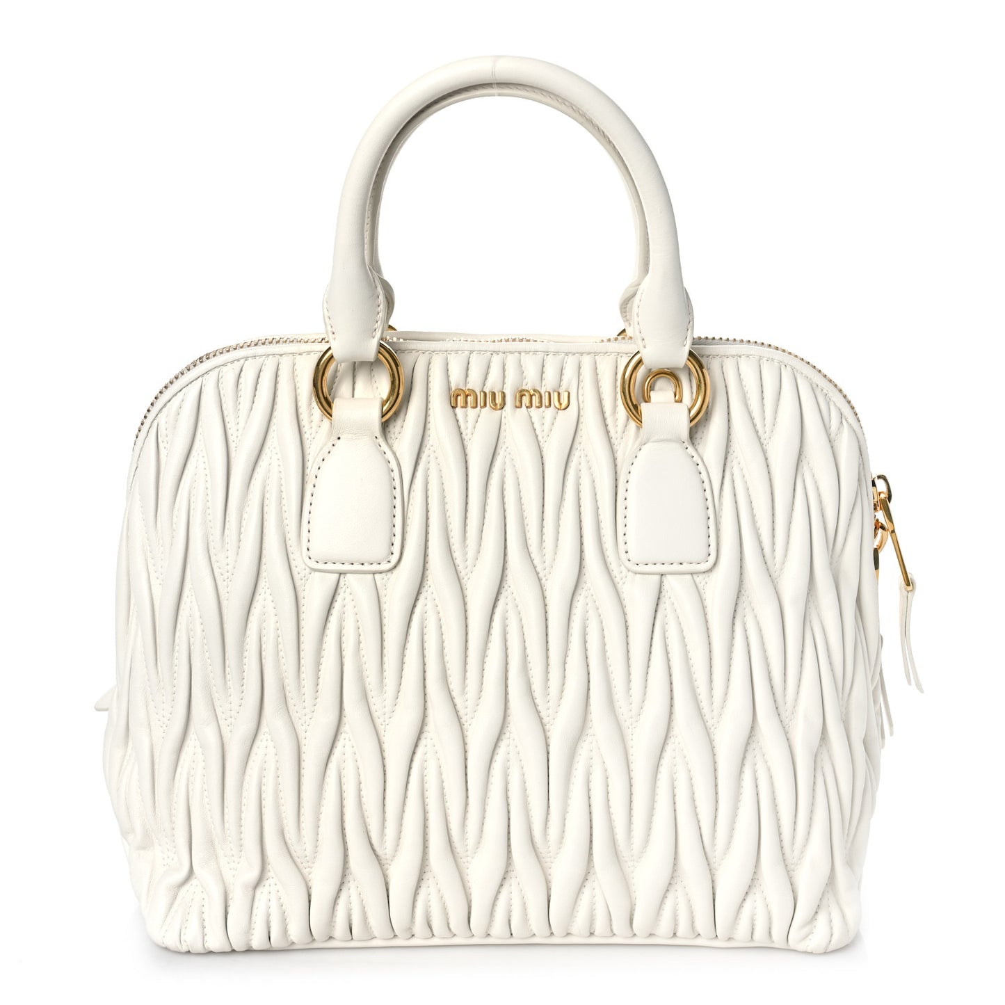 Nappa Matelasse Lux Mini Crossbody Tote Bianco
