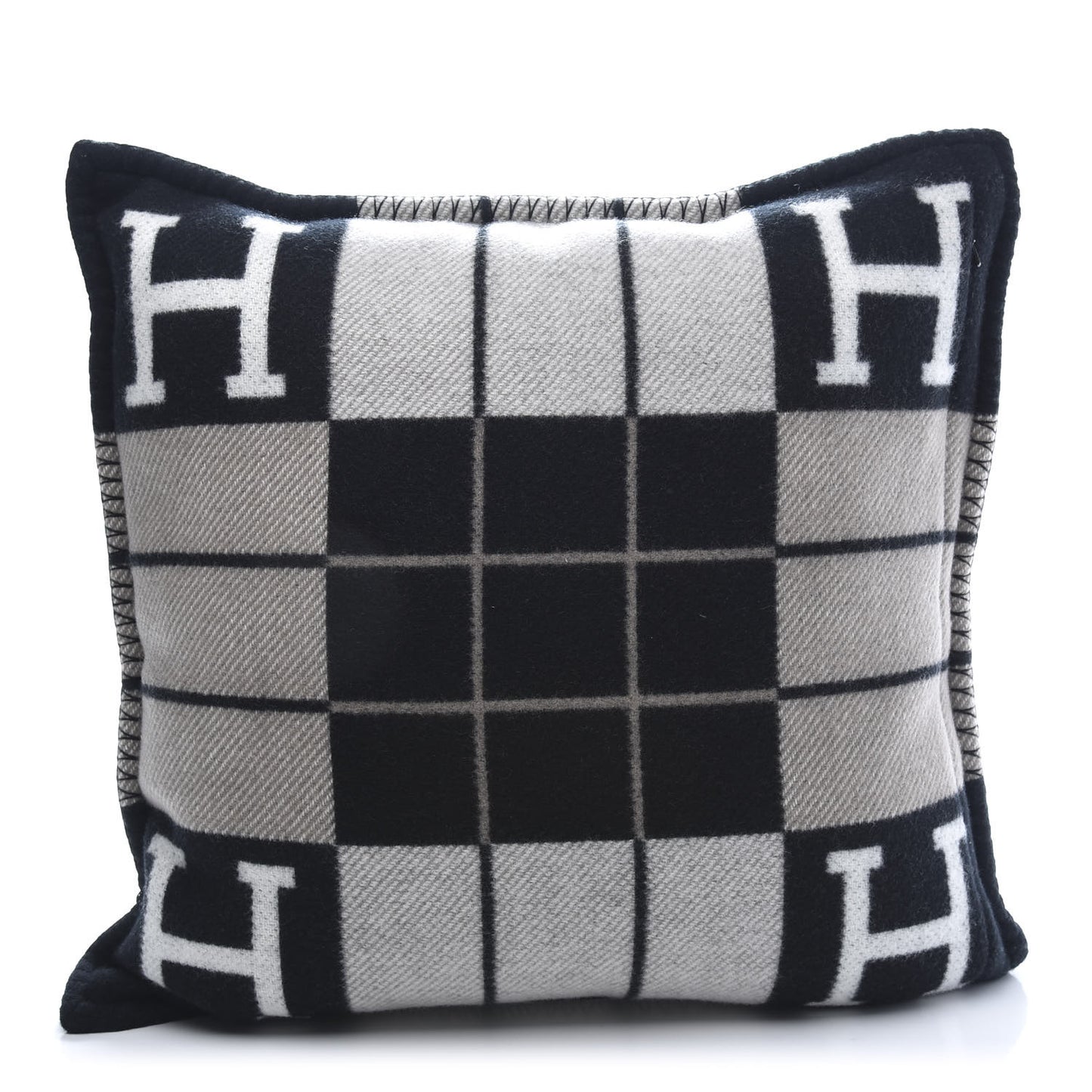 Wool Cashmere Avalon III Pillow PM Ecru Black